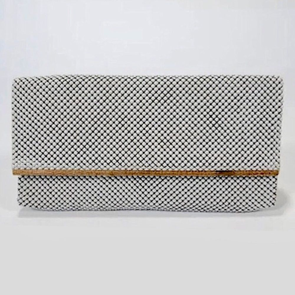WHITING & DAVIS 1940’s Cream Metallic Mesh Clutch